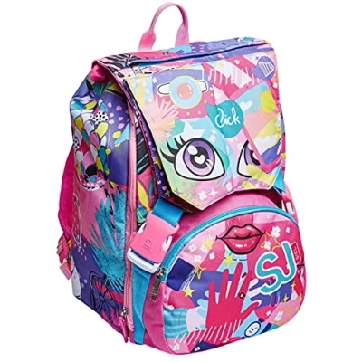 Image of Sj Gang Expandable School Backpack Extendable Faces Reversible Flap Elementary