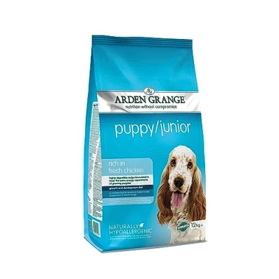 Image of Arden Grange Puppy/junior rich in fresh chicken 2 x 12kg