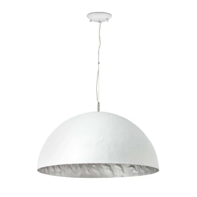 Image of Magma 3 Light Dome Ceiling Pendant Silver, White, E27