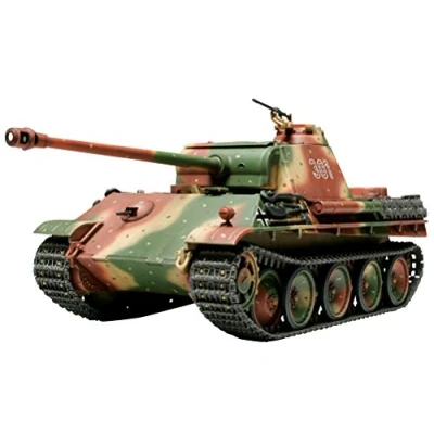 Image of Tamiya 32520 000 Ausf. G 1:48 German Tank Panther Type Original Replica Plastic Hobby Model Kit Assembly Unpainted, Multi Coloured, S