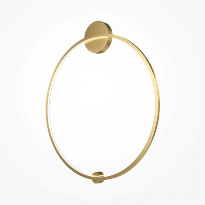 Image of Maytoni Halo Modern Integrated LED Wall Lamp Brass, 80cm 4000K