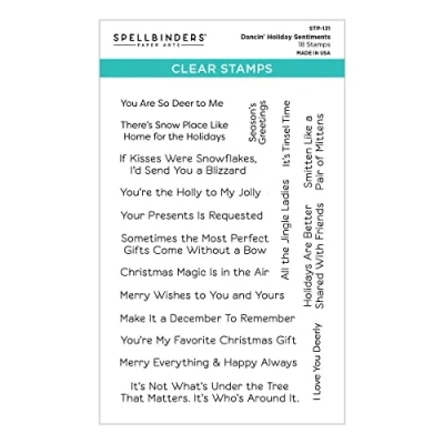 Image of Spellbinders Dancin&#039; Holiday Sentiments Tinsel Time