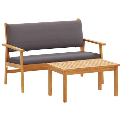 Image of vidaXL 4 Piece Garden Sofa Set with Cushions Solid Wood Acacia