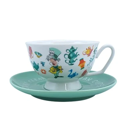Image of Disney Alice in Wonderland Cup &amp; Saucer Set Dishwasher Safe and of 1 Gifts