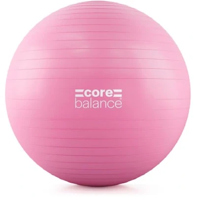 Image of Core Balance Anti Burst Gym Ball, 55 85cm With Hand Pump (65cm, Pink)