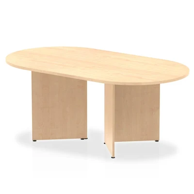 Image of Impulse 1800mm Boardroom Table Maple Top Arrowhead Leg