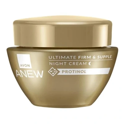 Image of Avon Anew Ultimate Firm &amp; Supple Night Cream 50ml, with Protinol™ Technology to Help Skin, Reduce the Appearance of Wrinkles and Boost Radiance, Cruelty Free