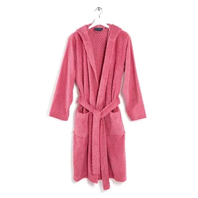 Image of Caleffi Cotton Bathrobe Dark Pink Mermaid 37511