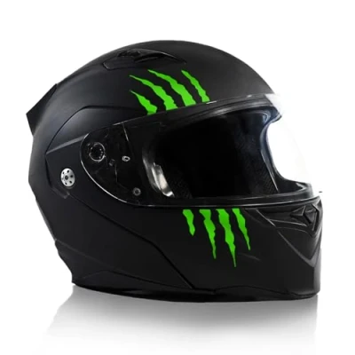 Image of Finest Folia K173 Monster Sticker Claw Decoration, Set of 2, 7.5 x cm, Neon Green for Motorcycle, Helmet, Car, Waterproof, Self Adhesive