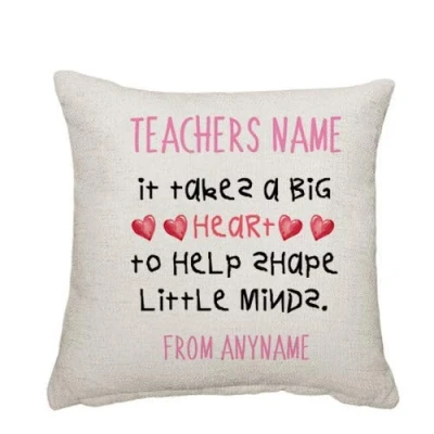 Image of Getagift Personalised Teachers Themed Funny Day/Christmas/Birthday Linen Cushion Cover, Throw Pillow Cover. (Design 9)