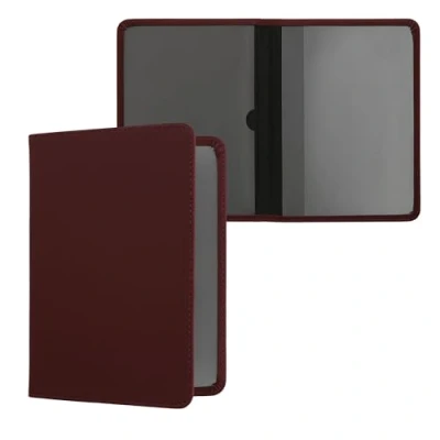 Image of kwmobile Car Document Holder Registration and Insurance Cover for Vehicle Documents Cards Synthetic Nubuck Leather Berry