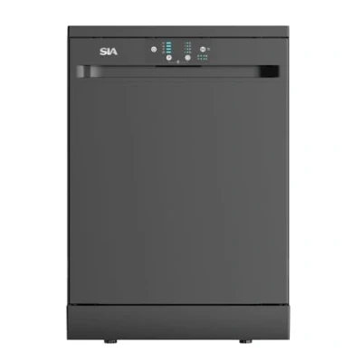 Image of SIA SFSD604BL Freestanding Dishwasher, Full Size 60cm Width, 14 Place Settings, Delay Start, 4 Programs, 29 Minute Quick Wash, Black