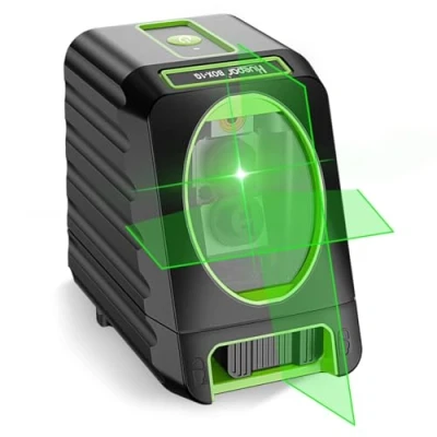 Image of Huepar BOX 1G Green Laser Level with Pulse Mode, 0.2mm Pro Accuracy, Switchable Cross Line Self Leveling Laser, Large Fan Angle 150 Vertical&amp;130 Horizontal Line, 360 Magnetic Base