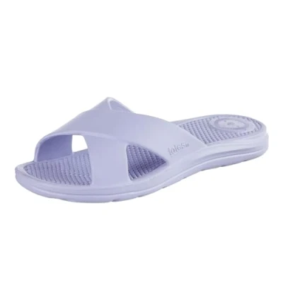 Image of totes Everywear Women&#039;s Cross Slide, Periwinkle, 5 UK