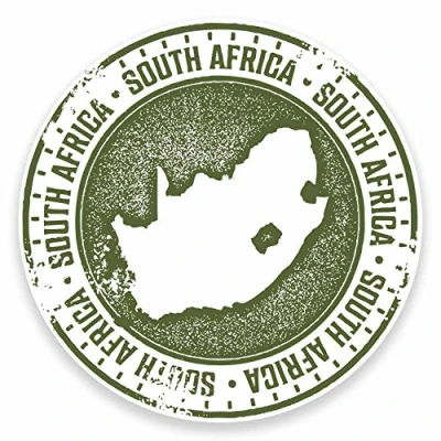Image of 2 x 10cm South Africa Travel Luggage Sticker Car Laptop Decal African #9468 (10cm Wide High)