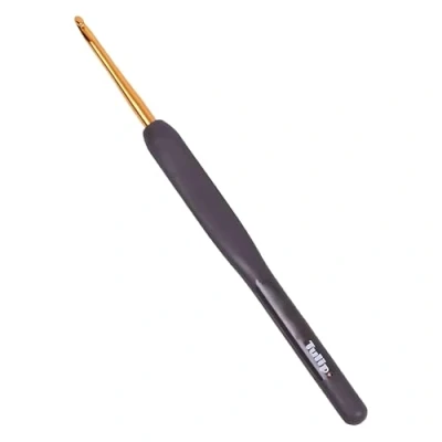 Image of Tulip Crochet Hook, Black, Gold, One Size