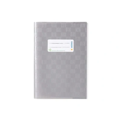 Image of HERMA 7428 Notebook Covers A5 Raffia Grey, Pack of 25, Book with Label &amp; Structure Made Durable Wipe Clean Polypropylene Film, Cover Set for School Notebooks, Coloured