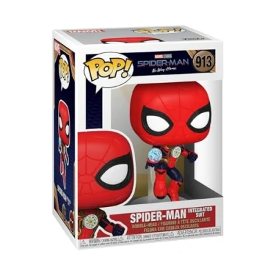 Image of Funko Pop! Marvel: Spider man (Integrated Suit) Collectable Vinyl Figure Gift Idea Official Merchandise Toys for Kids &amp; Adults Movies Fans Model Collectors