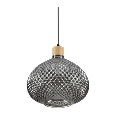 Image of Bergen 3 Indoor Dome Ceiling Pendant Lamp 1 Light Grey, E27