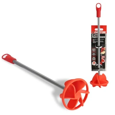 Image of Dekton 5 Litre Paint Mixer Fits All Electrical DrillsHex Shaped ShaftSpeeds 200 700rpmDesigned Angled Blade For Optimum Mixing LightweightLarge And Robust To CopeFor Paints,Mortar, Cement