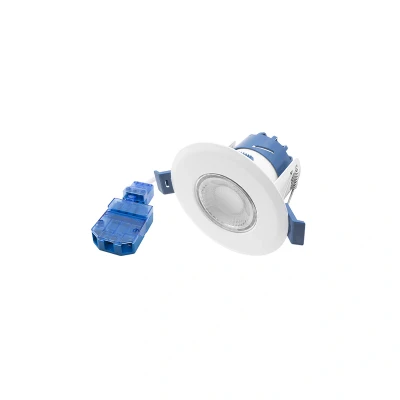 Image of Ovia Fixed Dimmable Multi Wattage CCT IP65 LED Downlight White (Pack of Single)