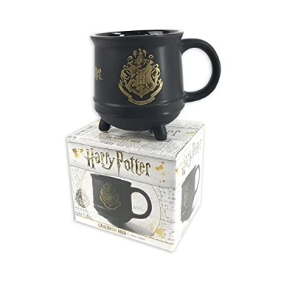 Image of Pyramid International Harry Potter 3D Hogwarts Crest Ceramic Cauldron Mug in Presentation Box Official Merchandise