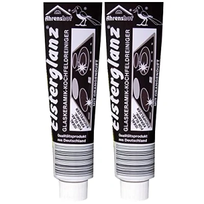 Image of Elsterglanz Polishing Paste, 2x150 ml Glass Ceramic Cleaner for Stainless Steel and Kitchen Surfaces
