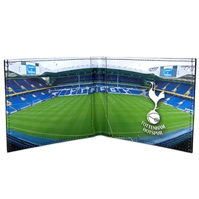 Image of Tottenham Hotspur FC Official Football Gift Embossed Crest Stadium Wallet Black