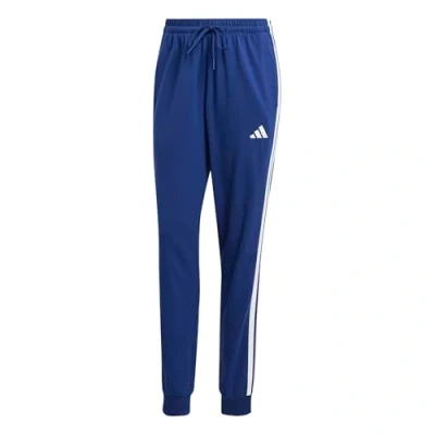 Image of adidas Women&#039;s Essentials 3 Stripes Jogger Pants, Dark Blue/White, XXL
