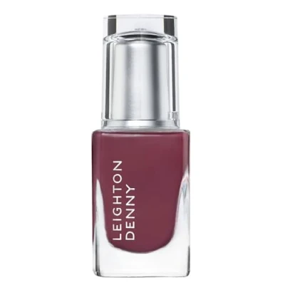 Image of LEIGHTON DENNY Crushed Grape Nail Polish, High Performance Colour, Purple Varnish 12ml