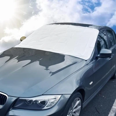 Image of RAM ONLINE Universal Magnetic Windscreen Cover For Winter Ice Snow UV Car Windshield Frost Sunshade Cars Vans 162CM