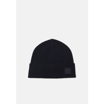 Image of BOSS Akaio HAT Unisex Beanie, Size: One Size, Dark blue