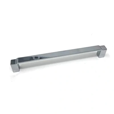Image of 192mm Polished Chrome Square D Handle for Kitchen Cabinets Bedroom Bathroom Furniture Cupboards