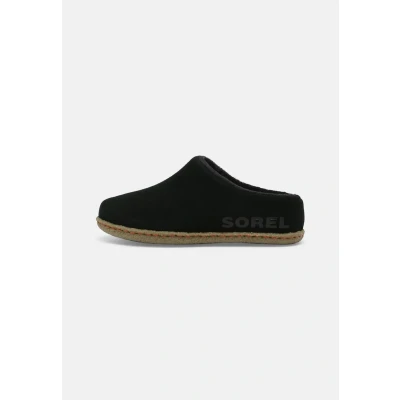 Image of Sorel Kids LANNER RIDGE II Unisex Slippers, Black (Black x Sage) Youth, 6 UK