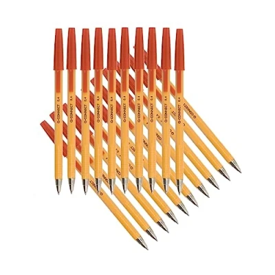 Image of Q Connect Ballpoint Pen Fine Red (Pack of 20)