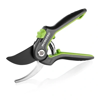 Image of WORKPRO Secateurs &amp; Pruning Scissors Heavy Duty 210mm with SK5 Blades Labor Saving Garden Safty Lock Essential Tools for Flowers