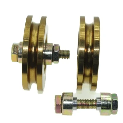 Image of (R59 6 10) Pack of 2 Sliding gate Wheels 59 mm Diameter Round Groove Steel UK Inventory (6 10 Bearing)