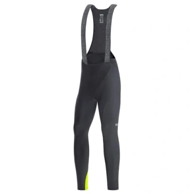Image of GORE WEAR Men&#039;s Thermal Cycling Bib Shorts with Seat Pad, C3, Black/Neon Yellow, S