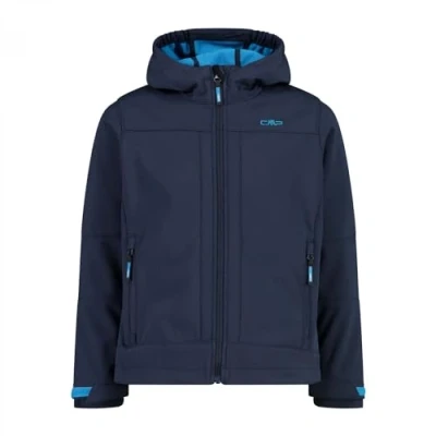 Image of CMP KID jacket FIX HOOD Unisex Soft shell for kids, Size: 10y, Blue danubio