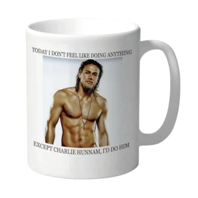 Image of Charlie Hunnam Mug, Gift, Novelty Mug for Her Female Celebrity Heartthrob Gift