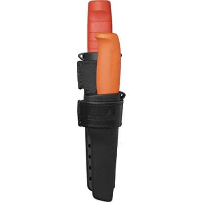 Image of Hultafors 391073 &quot;EDC 25&quot; Chisel and &quot;HVK&quot; Craftsmen&#039;s Knife in Double Holster Black/Red/Orange