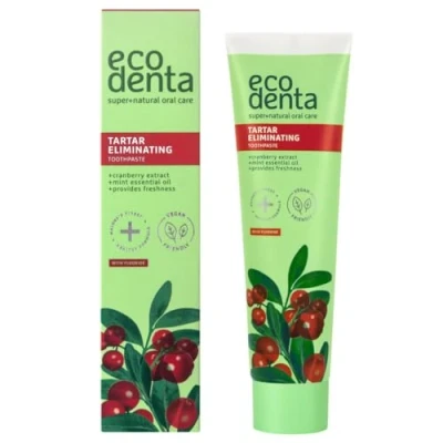 Image of ECODENTA Refreshing Anti Plaque Toothpaste with Cranberry Extract and Kalident, 100 ml