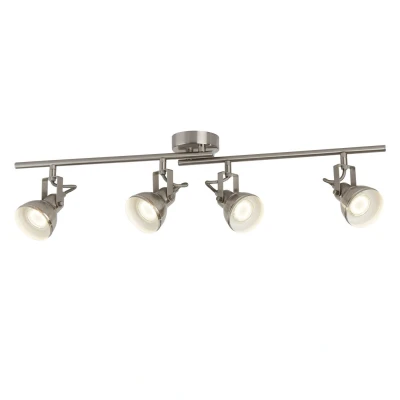 Image of Focus 4 Light Adjustable Spotlight Bar Satin Silver, GU10