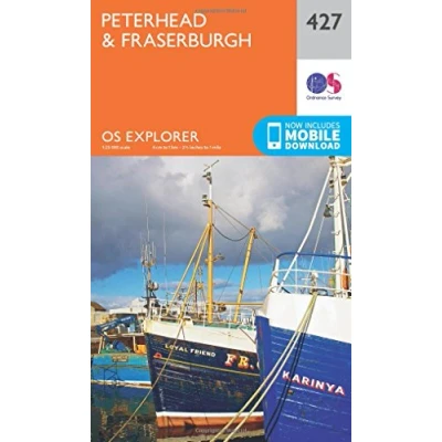 Image of Explorer 427 Peterhead &amp; Fraserburgh Map With Digital Version