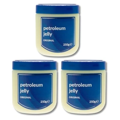 Image of Zopper Original Petroleum Jelly 250g Ideal for Cracked, Dry Skin and Eczema relief Protection Healing Soothing Properties 3pk