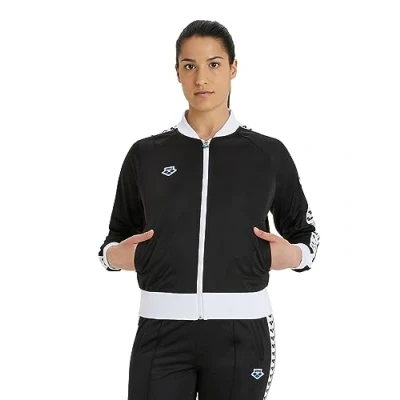Image of Arena Women&#039;s Icons Relax Iv Team Jacket Not Applicable, Black/White/Black, XS