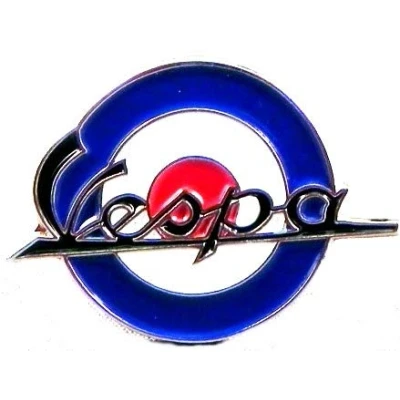 Image of Metal Enamel Pin Badge Brooch Scooter Mod RAF Roundel Vespa