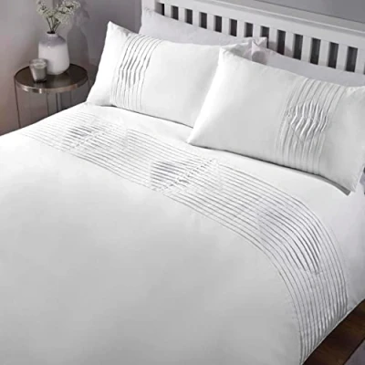 Image of Rapport Boston Duvet Cover Bed Set, White, Double