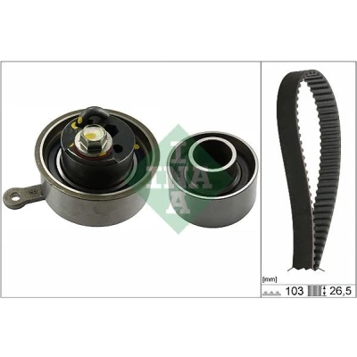 Image of 1449040, 1449043, 1449044, 6M346268AA, 6M346K254AA Timing belt kit INA 530 0664 10 103 FORD: Ranger Mk2, MAZDA: BT 50 Platform/Chassis