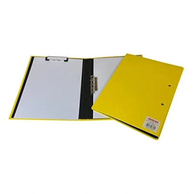 Image of Yellow A4 Clipboard Document Clamp File Folder
